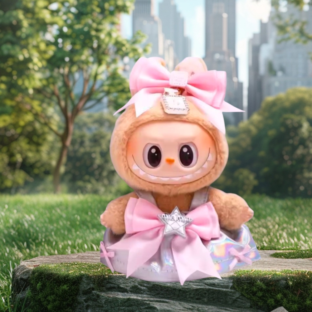 Adorable Pink And Silver Labubu Outfit